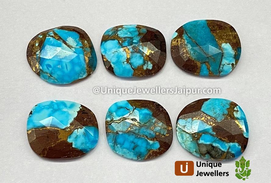 Copper Lava Mohave Turquoise Rose Cut Slices